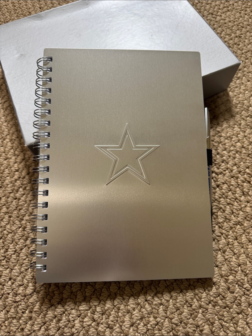 Dallas COWBOYS Star Spiral Notebook with logo Pen